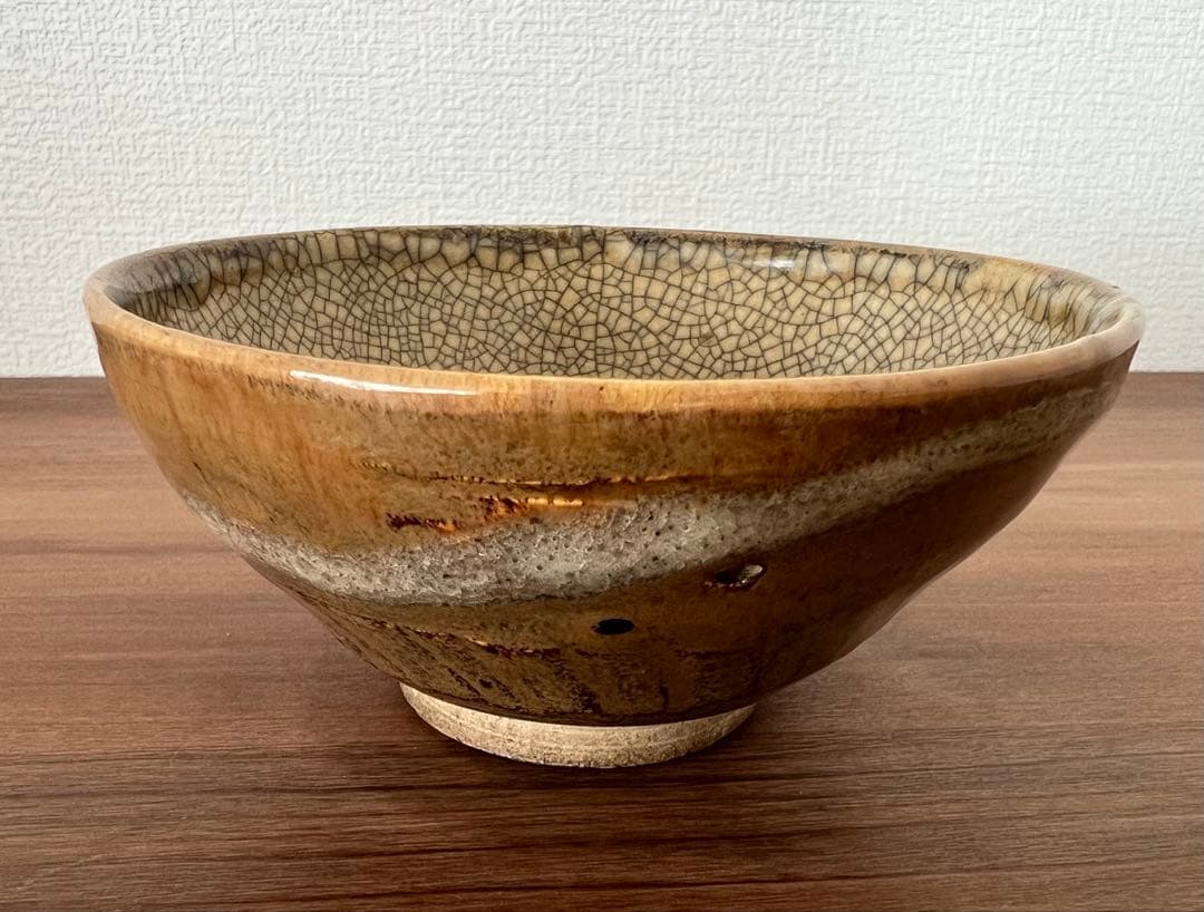 出雲焼茶碗 茶道具 陶印有 箱有 共布有