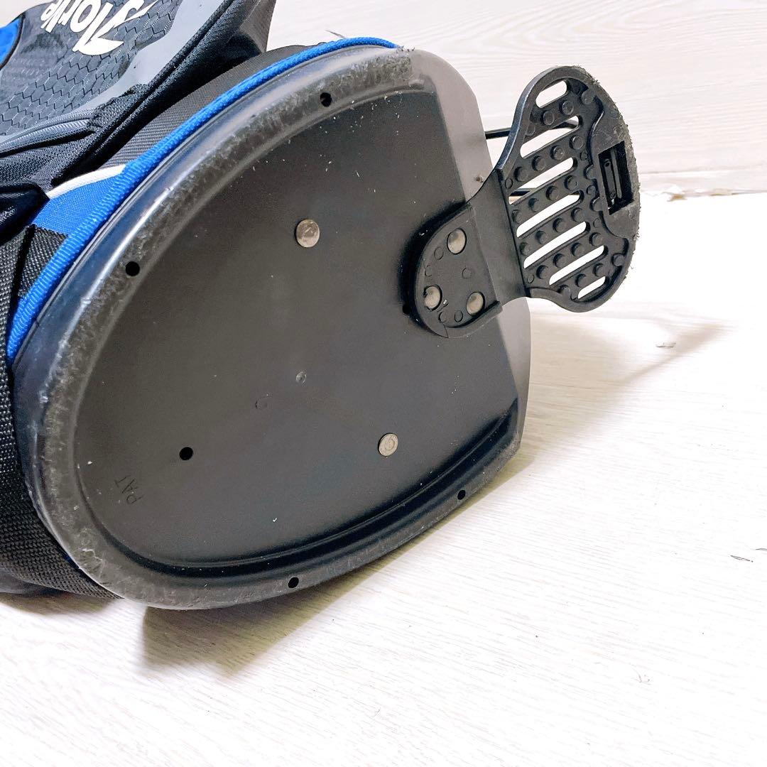 美品 テーラーメイド キャディバッグ スタンド式 9.5型 7分割 黒 青