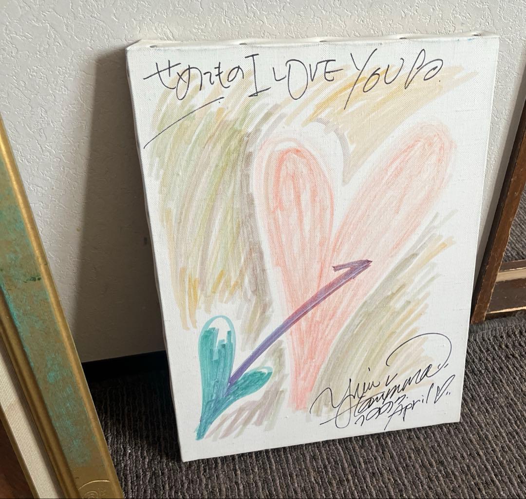 谷村有美　直筆サイン入り絵画　 神谷町Live出演時の物