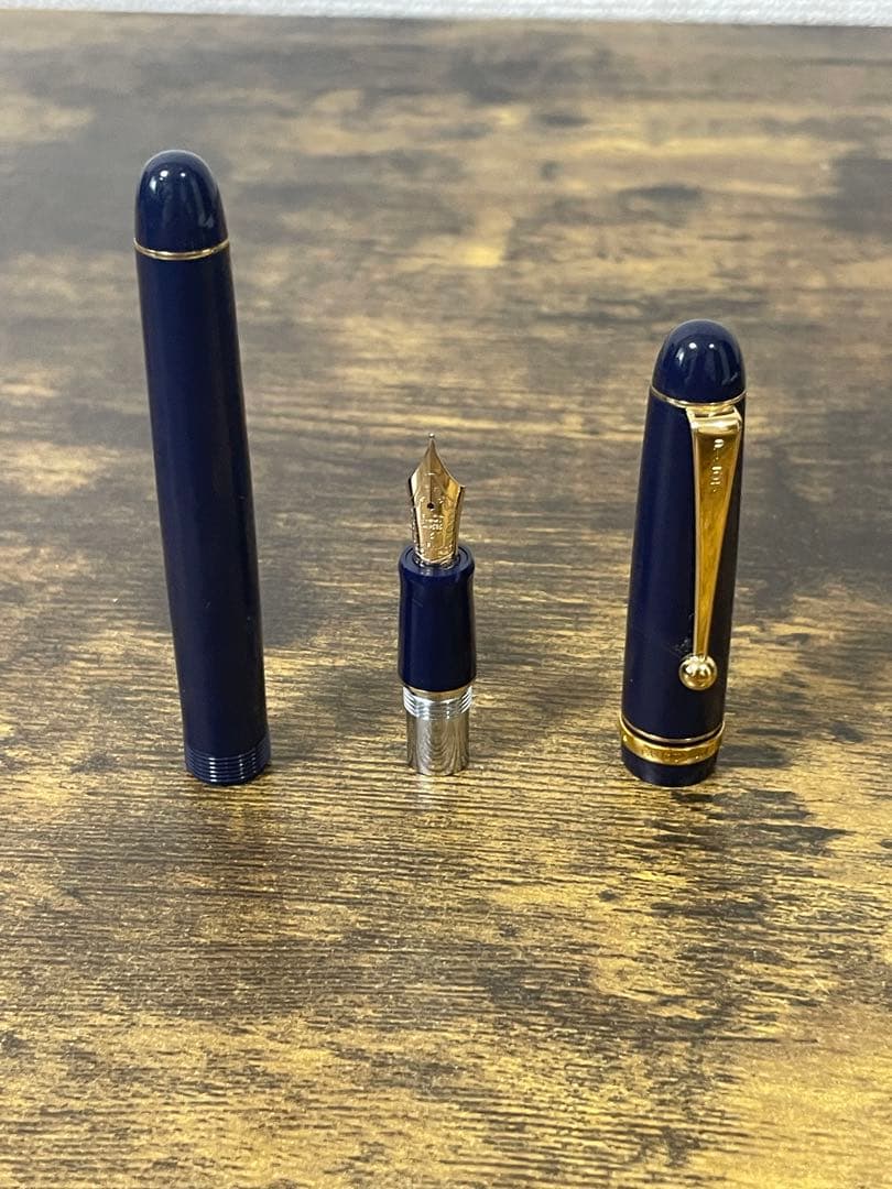 試筆のみ　ネイビー　網目　2016 限定　FM パイロット　万年筆　カスタム74