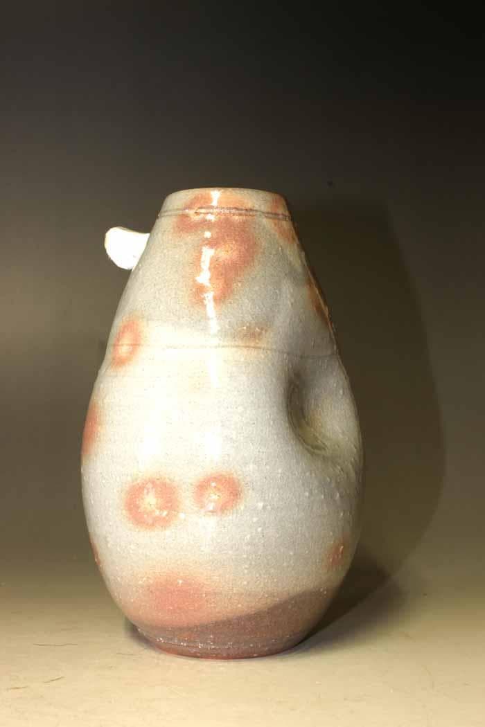 十三代田原陶兵衛　萩焼掛花入　在印有　共箱　共裂　美品　お茶道具