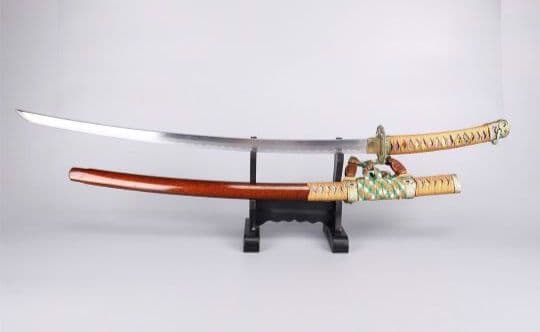 【美品】】高級模擬刀 梨地鞘 陣太刀 合金刀