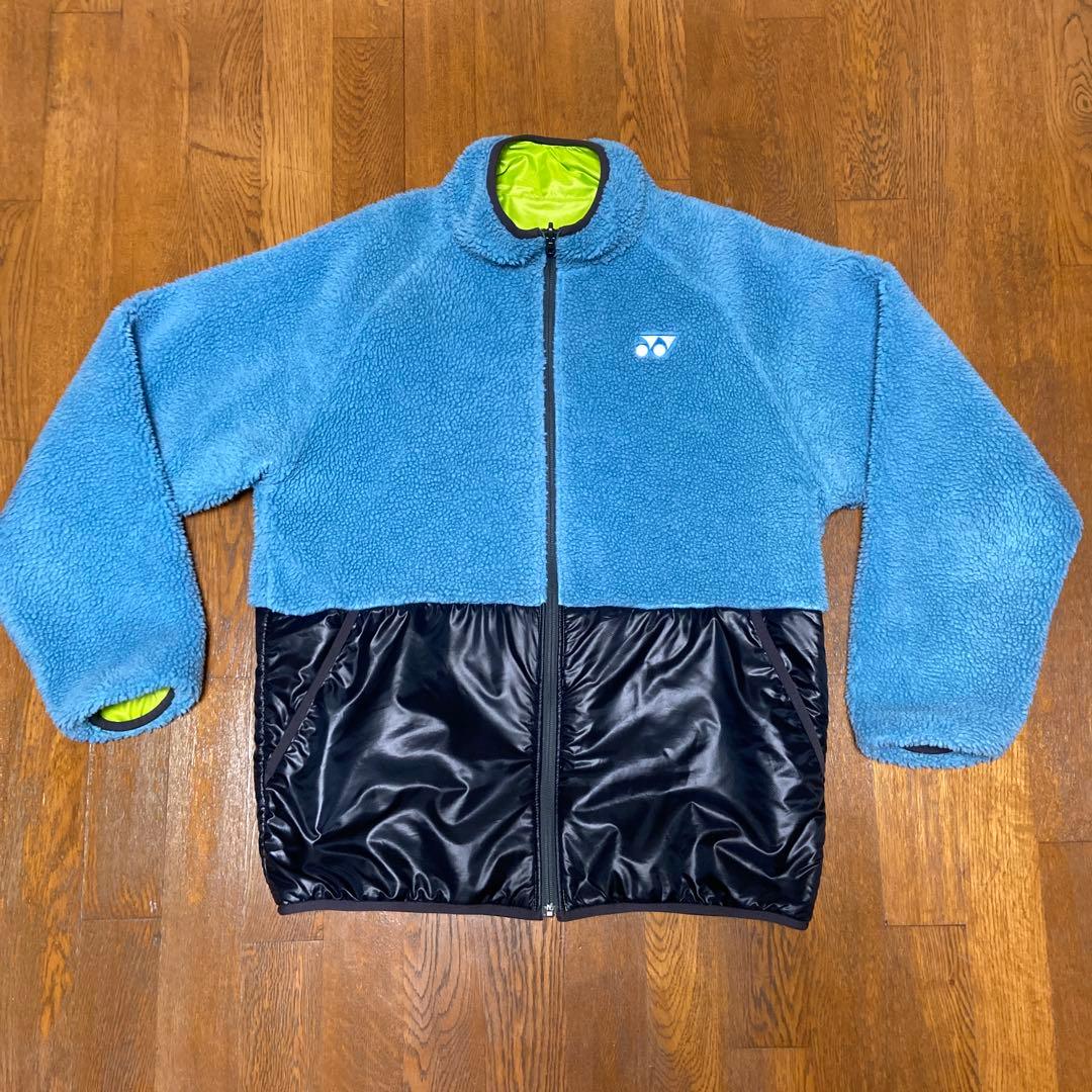 希少サイズ ヨネックス ボアリバーシブルジャケット ブルー xo