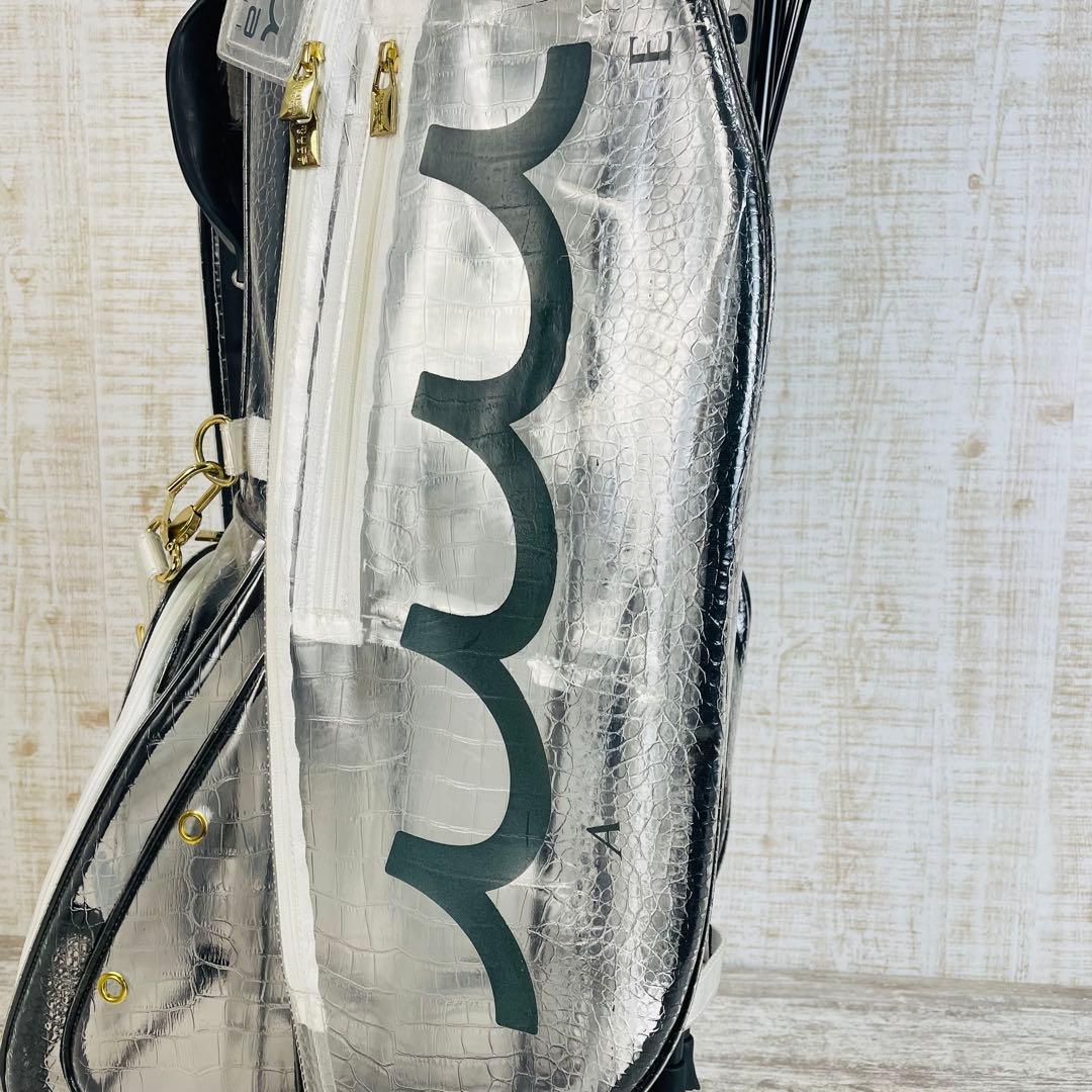 Muta Marineムータマリン　エンボスクロコ クリアスタンドキャディバッグ