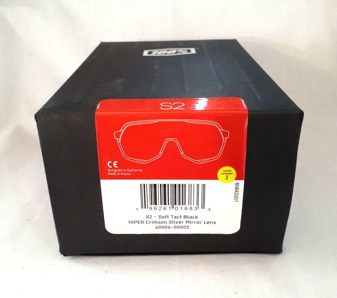 100% S2 ブラック クリムゾン ワンハンドレッド サングラス
