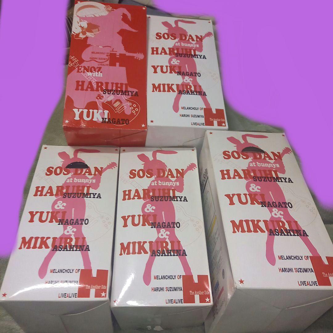 涼宮ハルヒの憂鬱☆エクストラフィギュア☆LiveALive☆2種5点セット