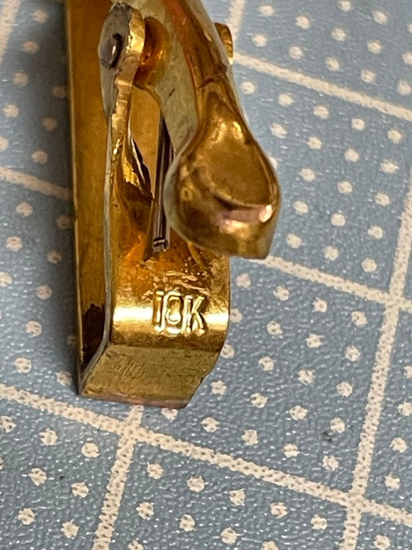 t*☆様 18K レトロなタイピン【m1521 骨董　ビンテージ　ネクタイピン