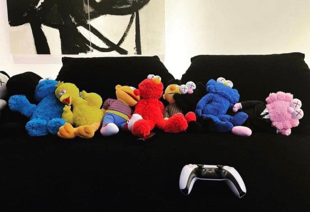 タグ付 カウズ セサミストリート コンプリート 5体 Kaws