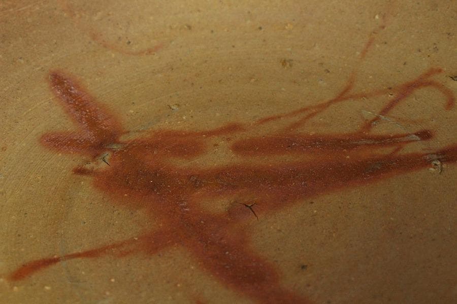 古美術 金重陶陽作 備前 皿 共箱 美品(K-YC568)