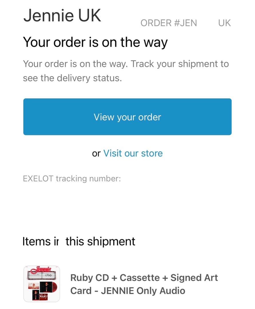 直筆サイン入り ジェニー 「Ruby」 CDアルバム カセット アートカード