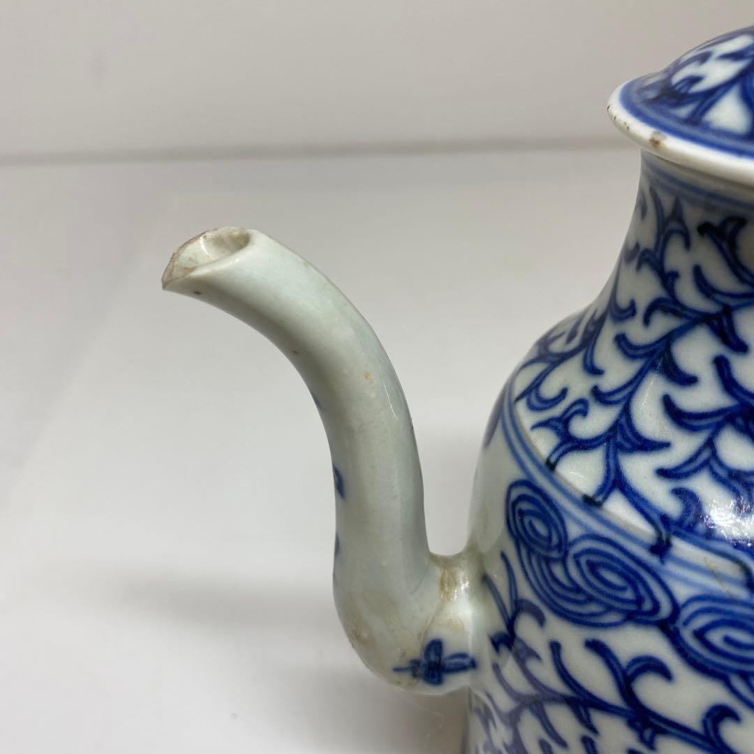 中国清時代　青花　水注　タルチ　東さ7-1014①