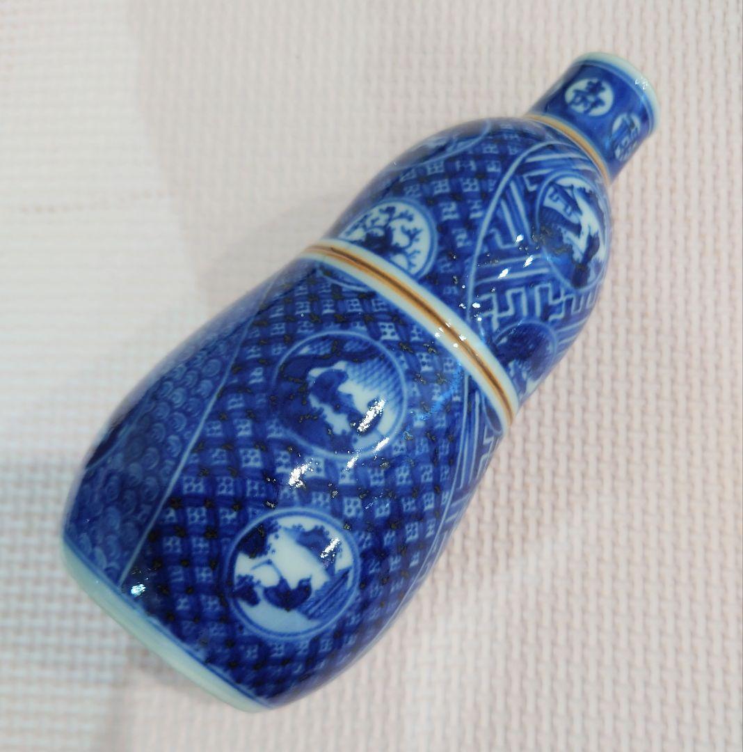 六代 高橋道八　華中亭道八　青華　祥瑞　徳利　共箱