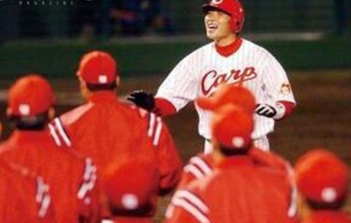 【プロモデル】広島 東洋　カープ　前田智徳　グランドコート　アシックス　M