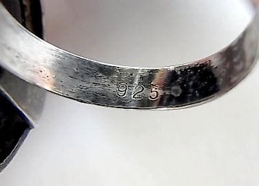 ★E1601★12号銀指輪　シルバーリング　(A36)　瑪瑙　眼文　ルクミック