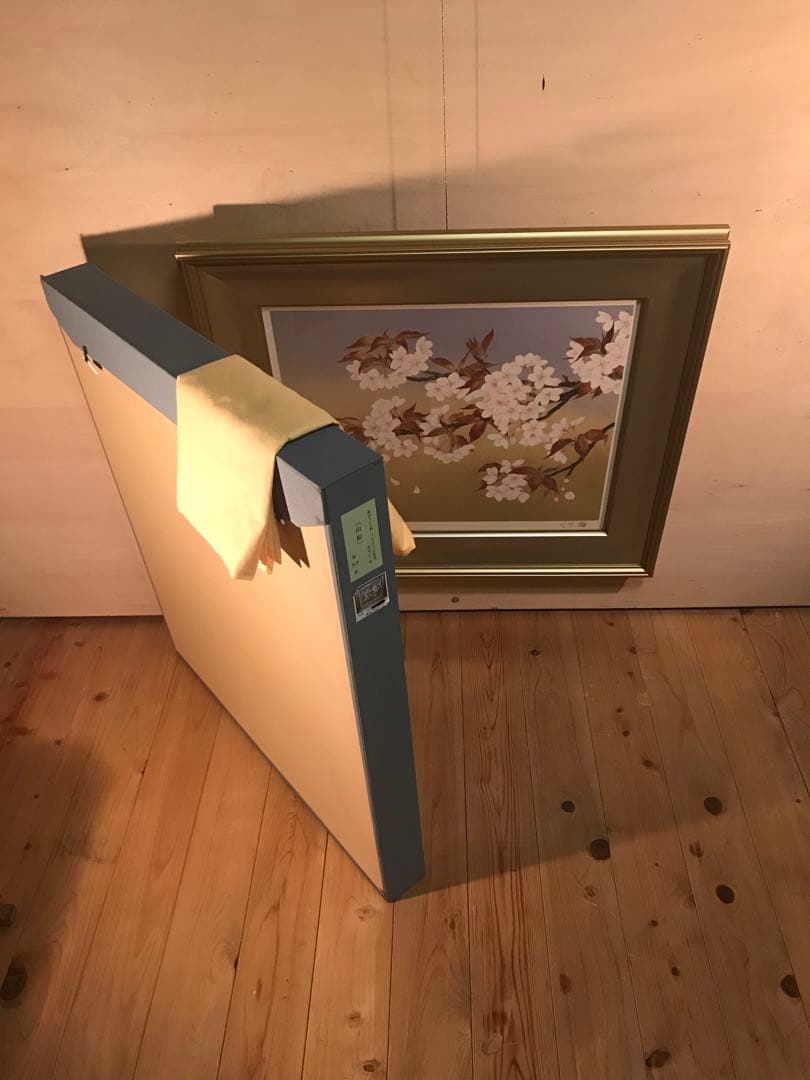 森田りえ子　「山桜」リトグラフ　直筆サイン・落款・エディション・作品証明シール有