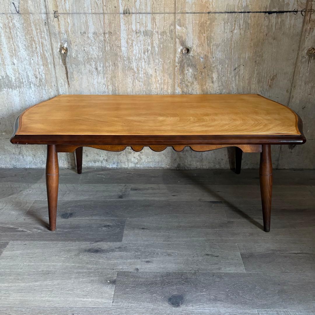 飛騨産業　オールドキツツキ　センターテーブル　天板リペア　オイルフィニッシュ