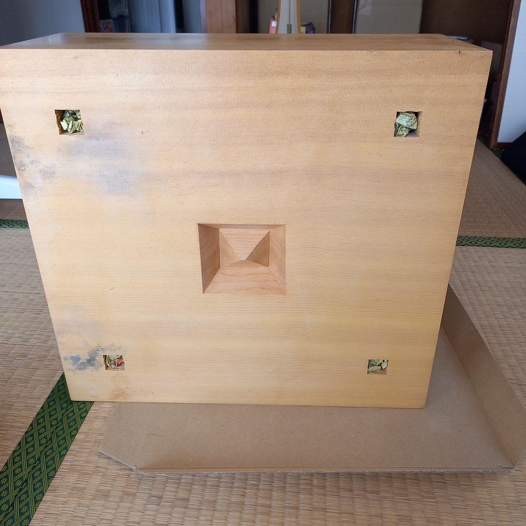 新カヤ6寸碁盤セット足付き特大欅碁笥と宮崎産特製実用33号碁石(本蛤)那智黒付き