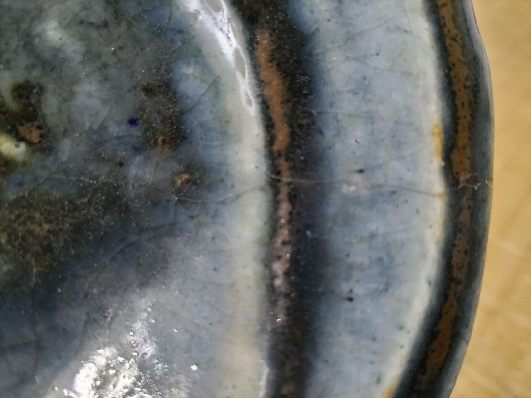 河井寛次郎 呉須 灰皿 民芸 珍品 日本ナショナルユニオン依頼品（UN銘）小物入