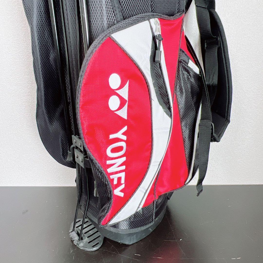 ヨネックス YONEX キャディバッグ 8分割 スタンド式 軽量 レッドブラック