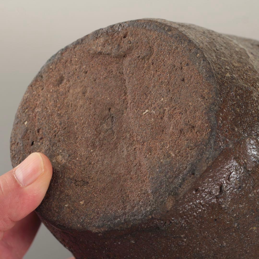 常滑焼 壺 下駄底 窯印 希少サイズ 室町〜桃山 常滑壺 古美術 古道具