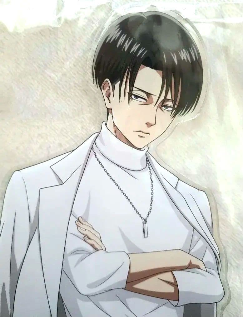 進撃の巨人　リヴァイ　ホワイトコーデシリーズ　ビッグアクリルスタンド