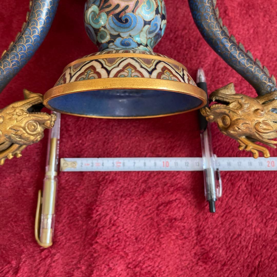 双龍、飛虎➖法蜋彩絵花瓶