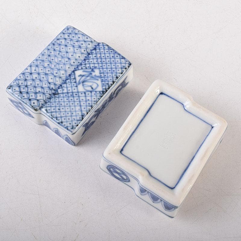 茶道具　京焼　高野昭阿弥造　染付　柚子木香合　共箱　V　8119