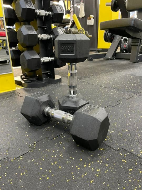 ラバーヘックス  ダンベル　47.5kg２個