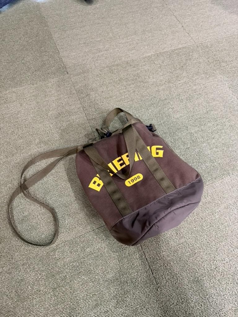 【極美品】ブリーフィング 2WAY 巾着バッグ ショルダーバッグ トートブラウン