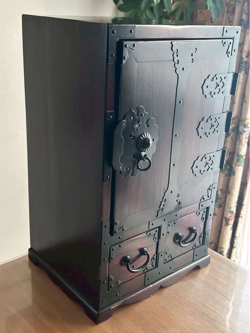 【希少】仙台箪笥、小箪笥・扉箪笥（金具装飾）