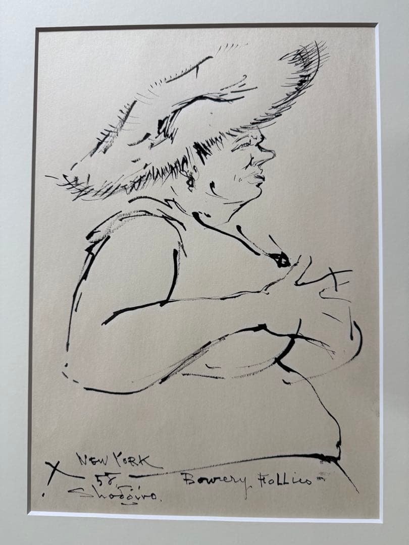 エゴン・シーレ 肉筆 Barney Hollis 水墨画 New York