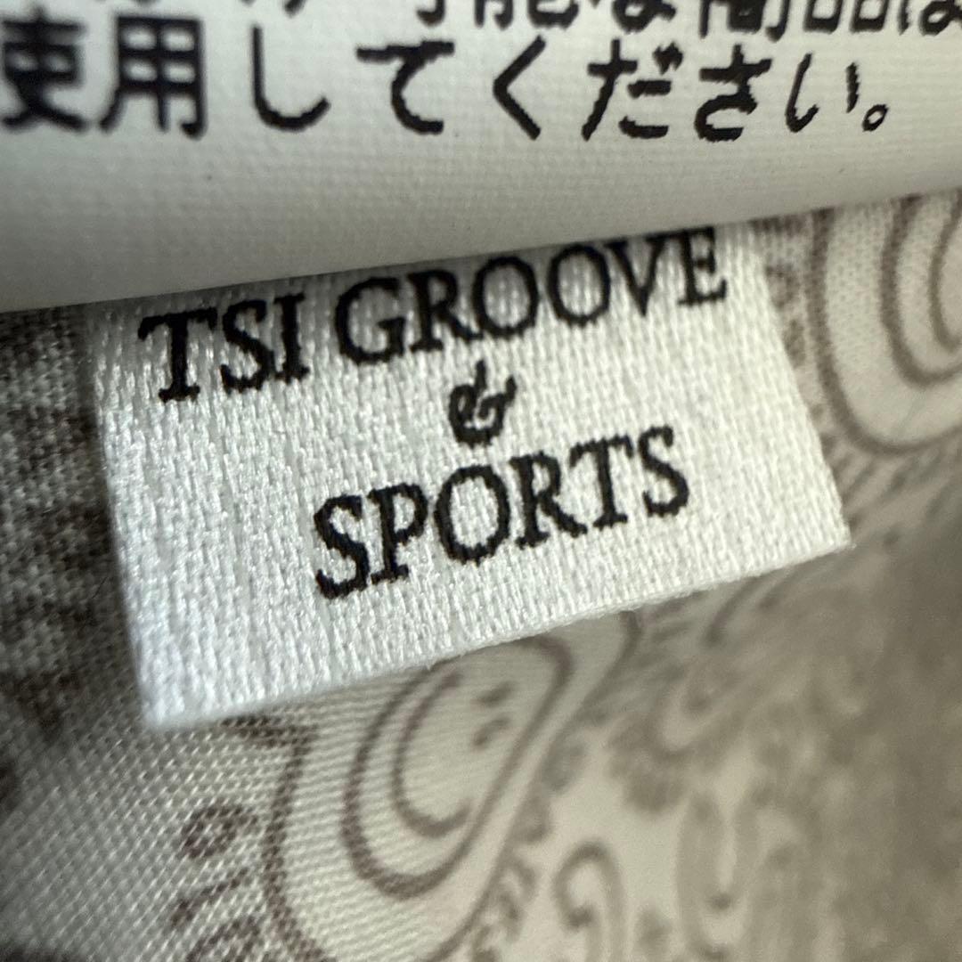 パーリーゲイツ　パンツ　総柄　M〜L相当　紺　ネイビー　白　ストレッチ素材　4