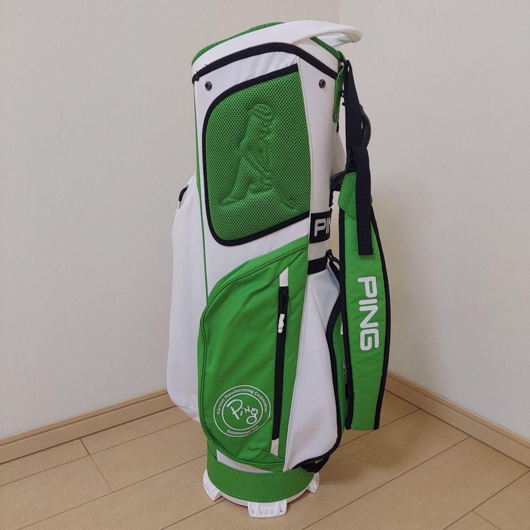 【R)】 PING ピン キャディバッグ 軽量 グリーン/ホワイト ★美品