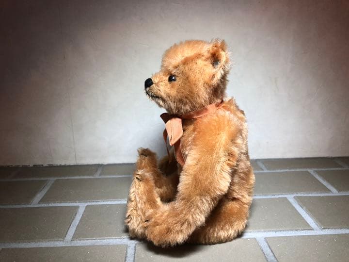 ブランク ボタン、シュタイフ 社アンティークテディベア、アプリコット モヘア