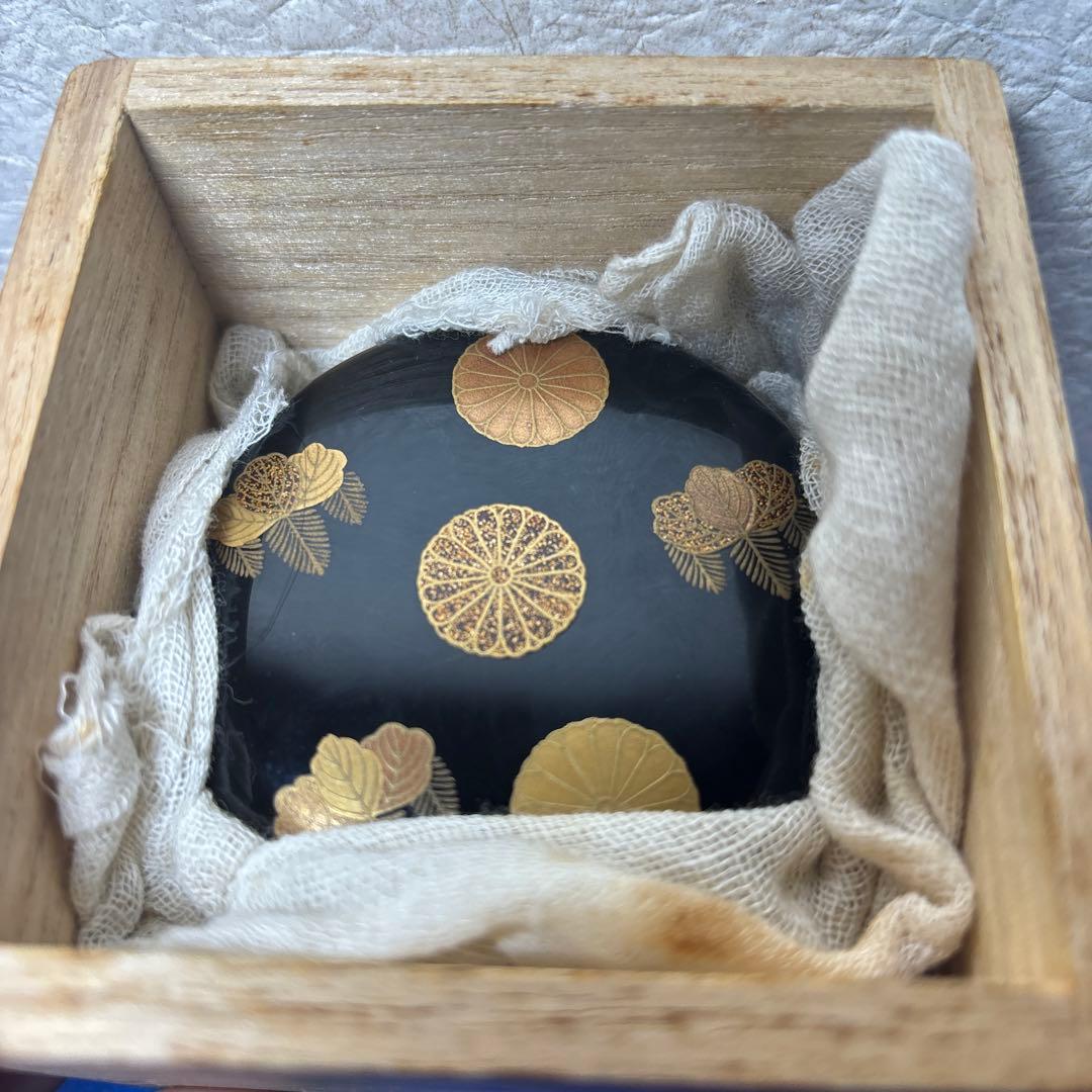 裏千家十四代 淡々斎の花押　今日 高台寺蒔絵中棗 共箱