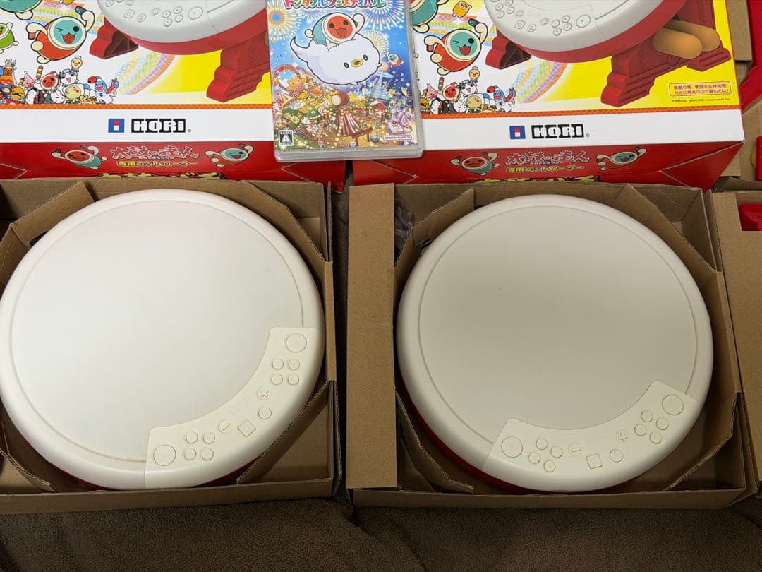 太鼓の達人ドンダフルフェスティバルSwitch 太鼓とバチ専用コントローラー2台
