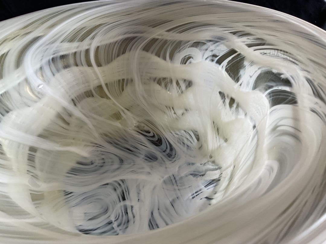 一点物大作！黒木国昭(1945~)「手吹きガラス花器」供箱入