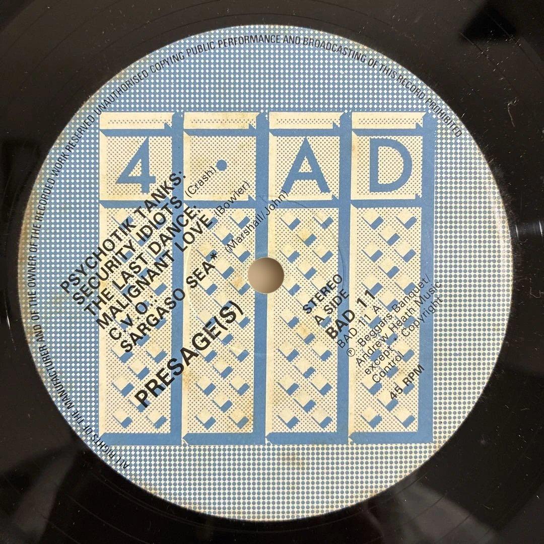 PRESAGE(S) 4AD V.A. 輸入12inchレコード　1980年