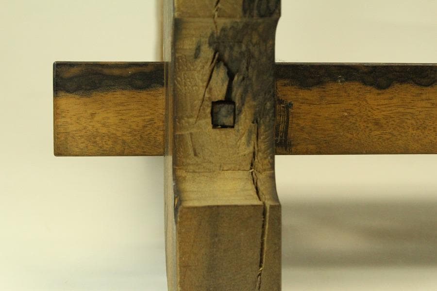 武具 日本刀 刀掛 黒柿 時代物(ZE651)