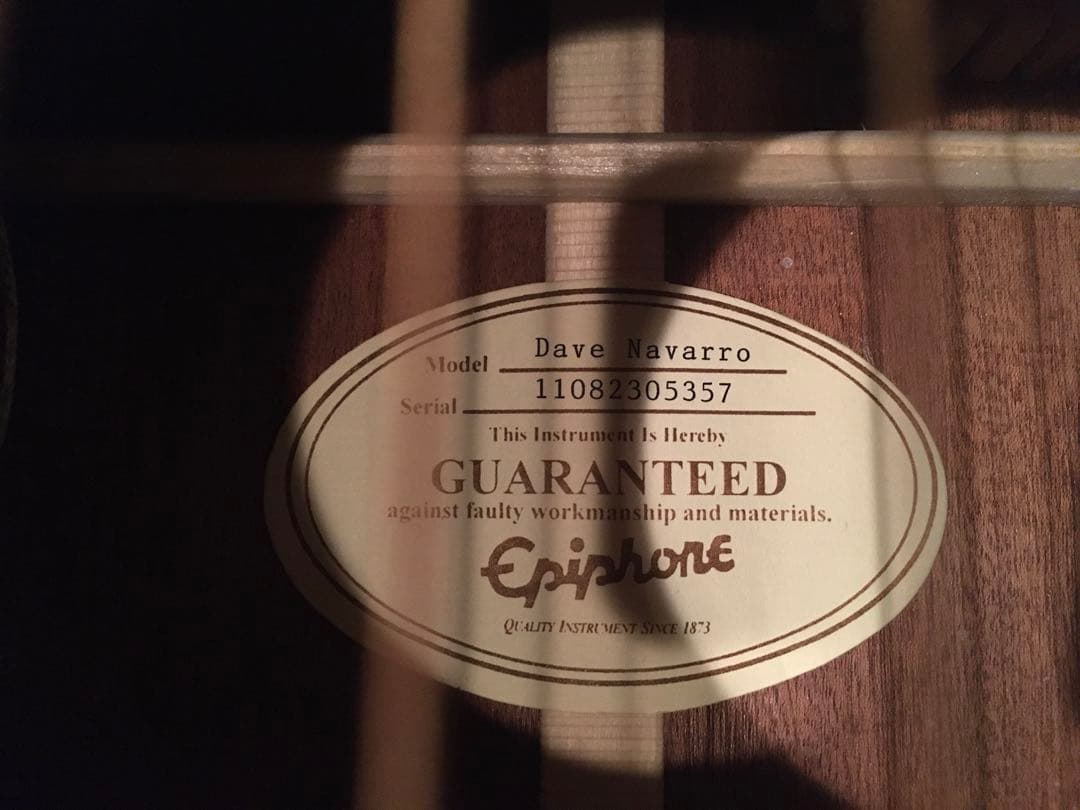 デイヴナヴァロ　シグネーチャーモデル Epiphone アコースティックギター