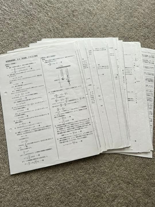 【値下げ不可】鉄緑会 高2物理　1年間のノートとプリント全て