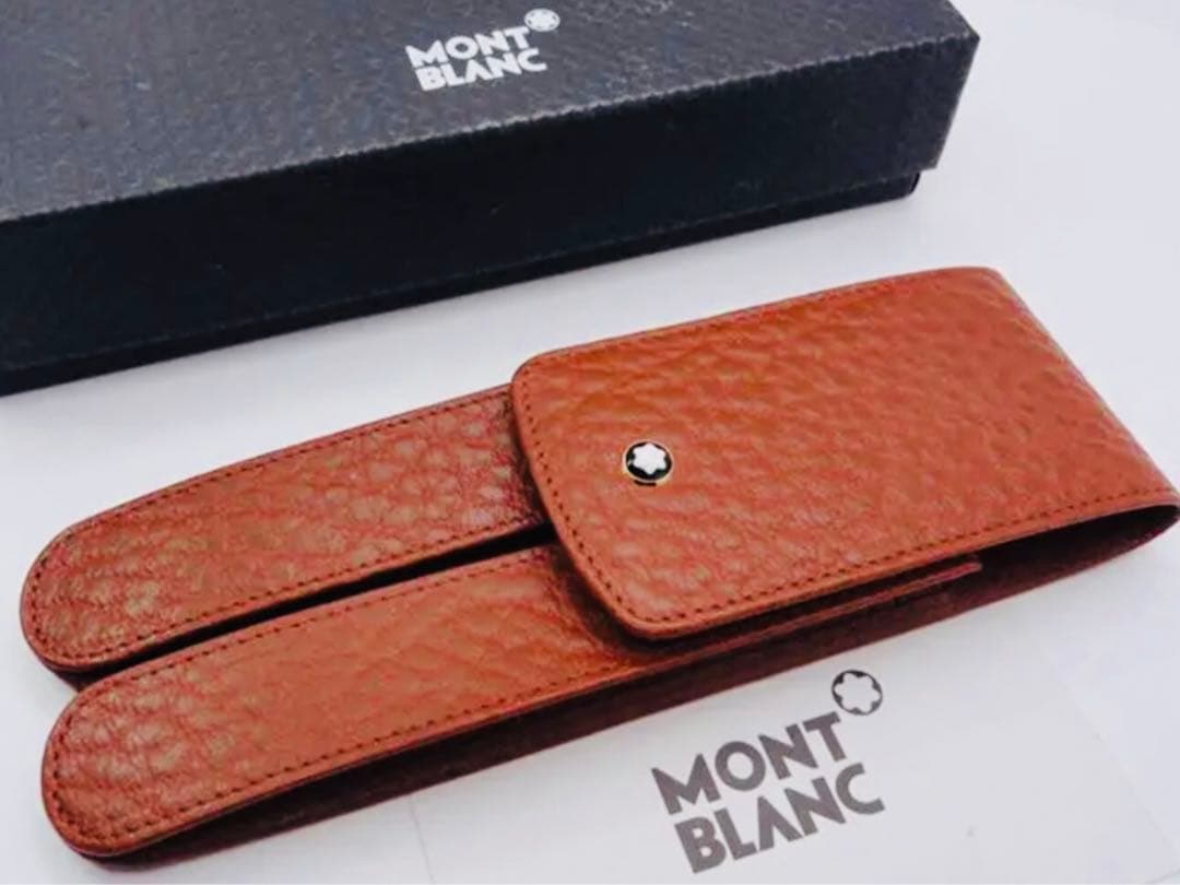 ※未使用！金運を呼び寄せる！※レアなリッチブラウン！本革製ペンポーチ★モンブラン