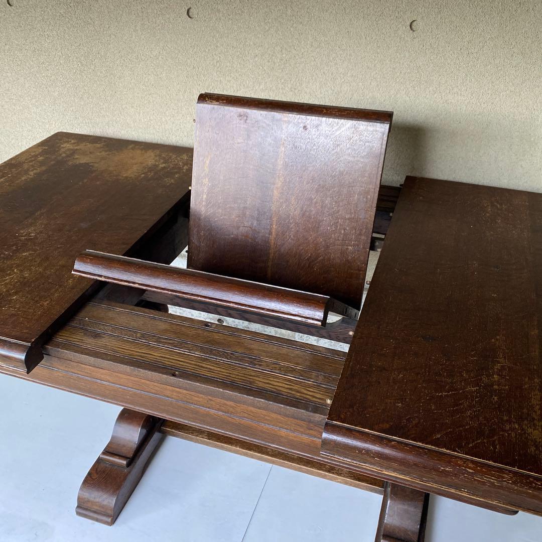 イギリス アンティーク エクステンション ダイニングテーブル 伸長式