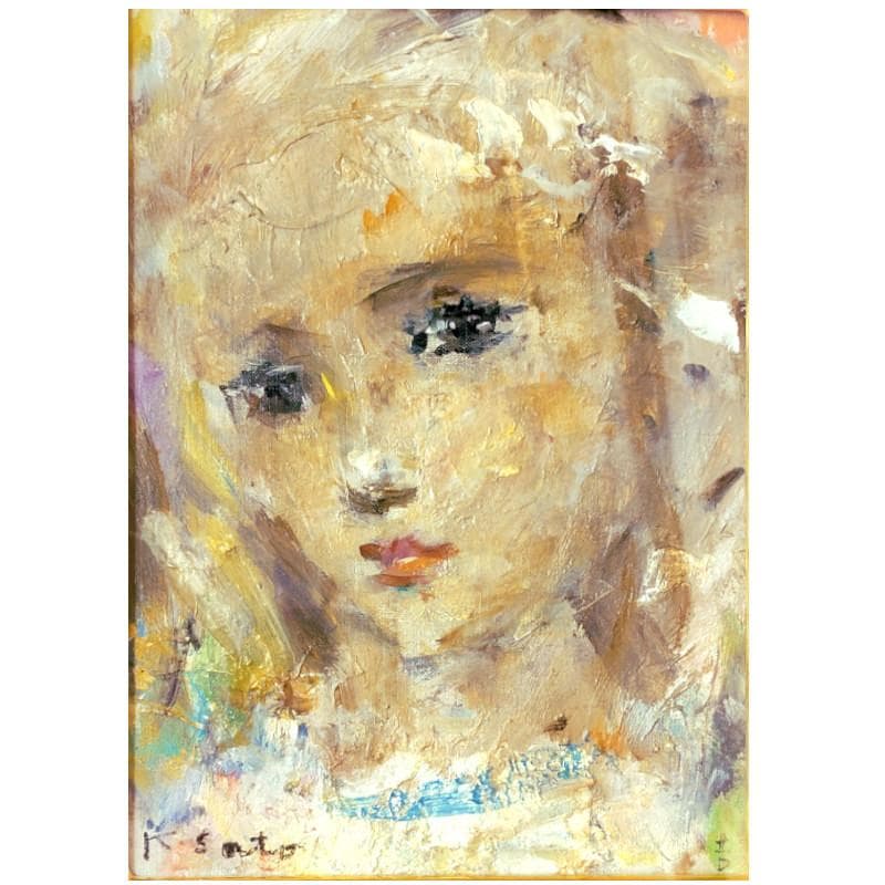 ☆佐藤吉五郎☆「少女」油絵　SM　二科会