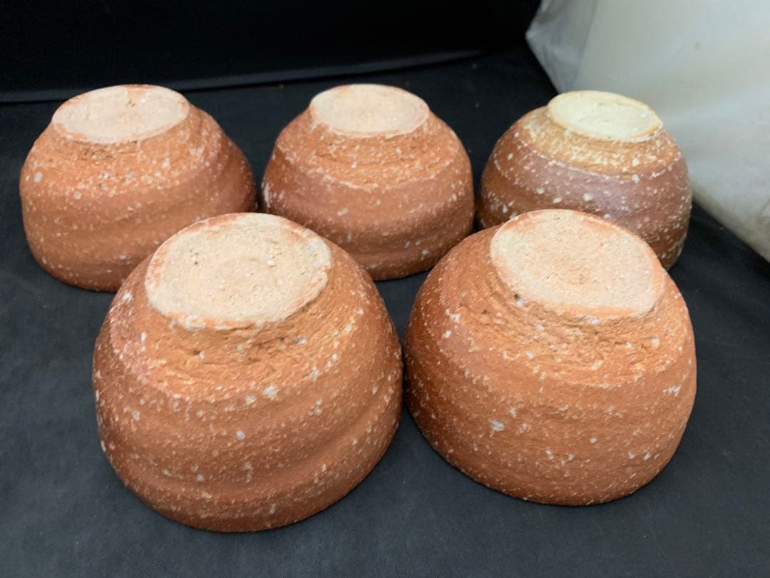 信楽焼　高橋春斎　小鉢　5客　栞共箱付