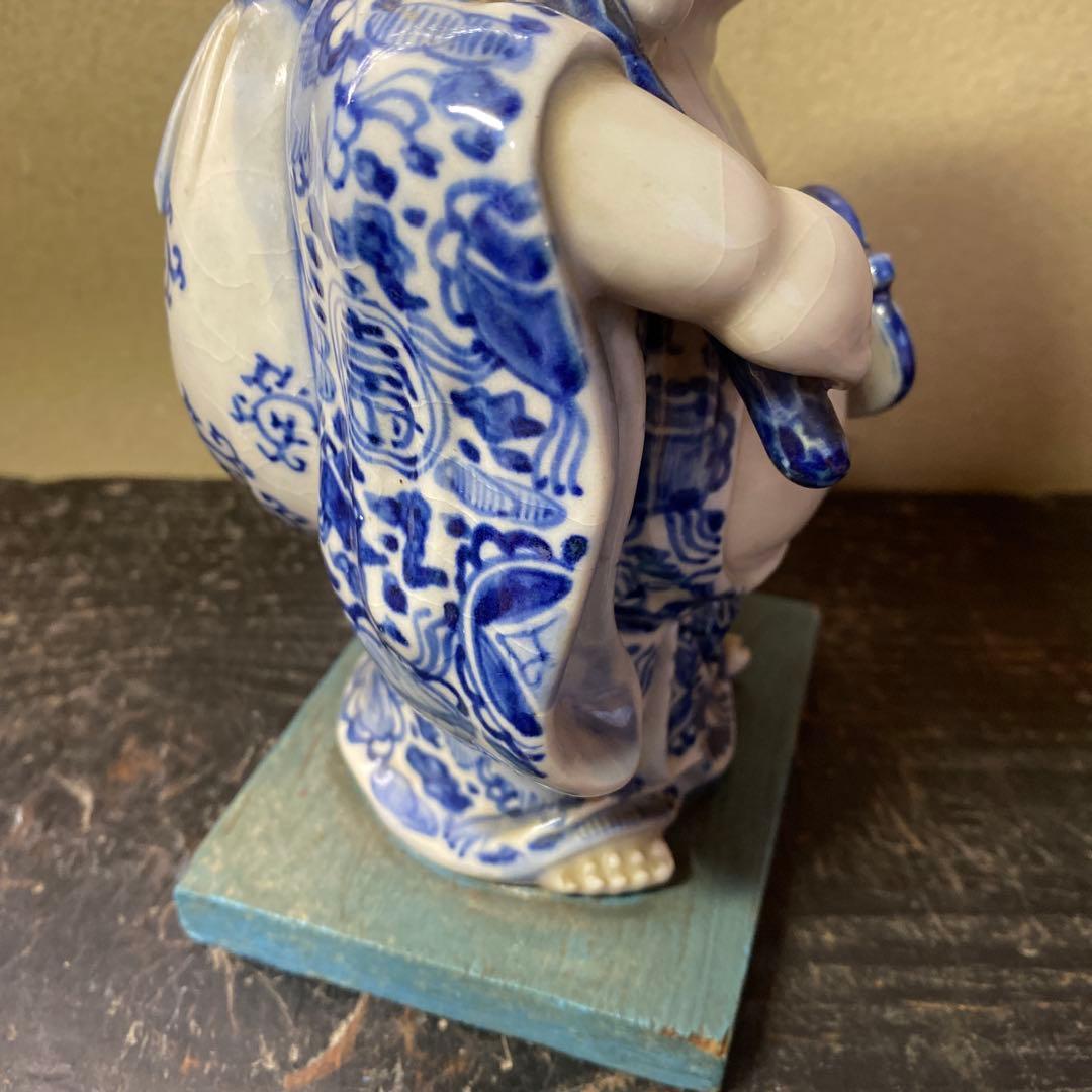 九谷焼　布袋置物　21cm13cm10cm