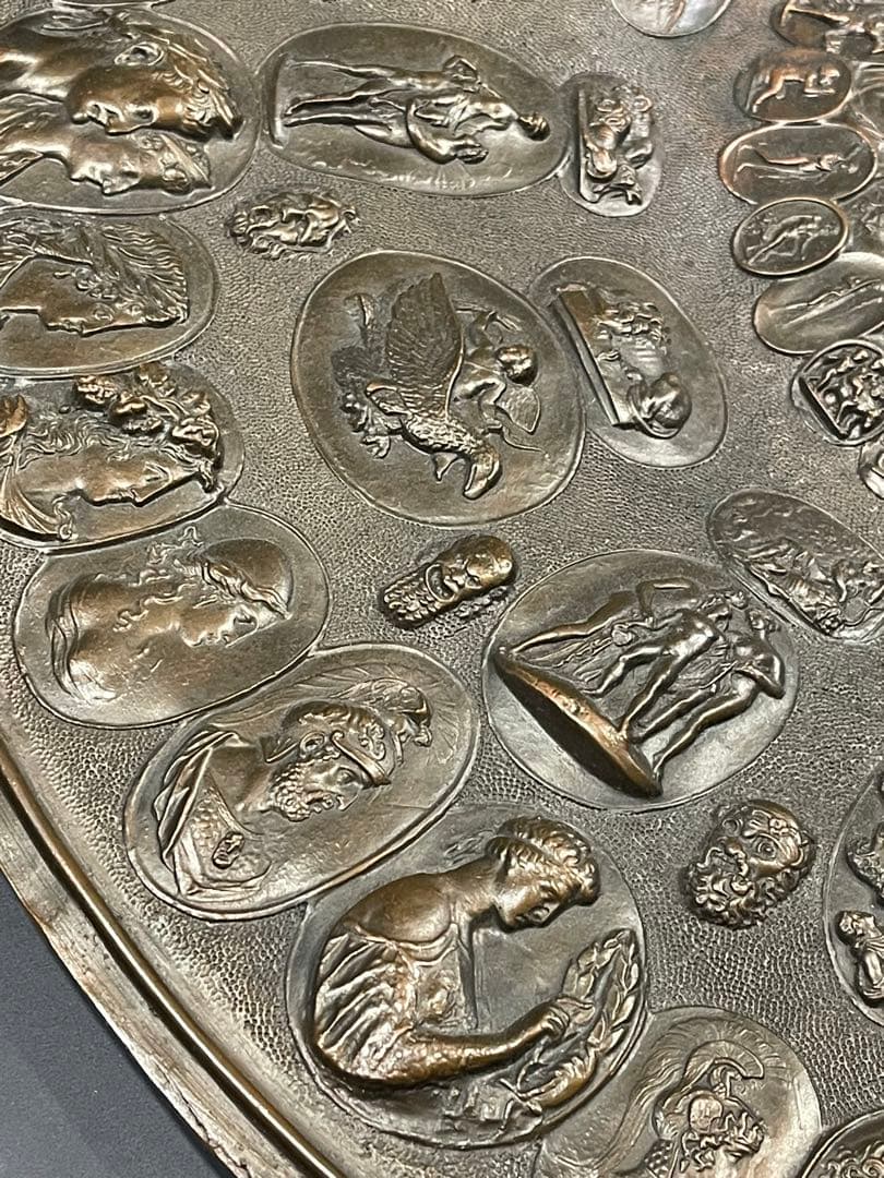 19世紀　アンティーク　ギリシャ　ローマ帝国　神話的な　壁掛　プレート