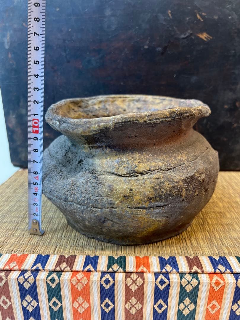 ［珍品］常滑焼、花瓶か水指、自然柚、江戸期　送料込み