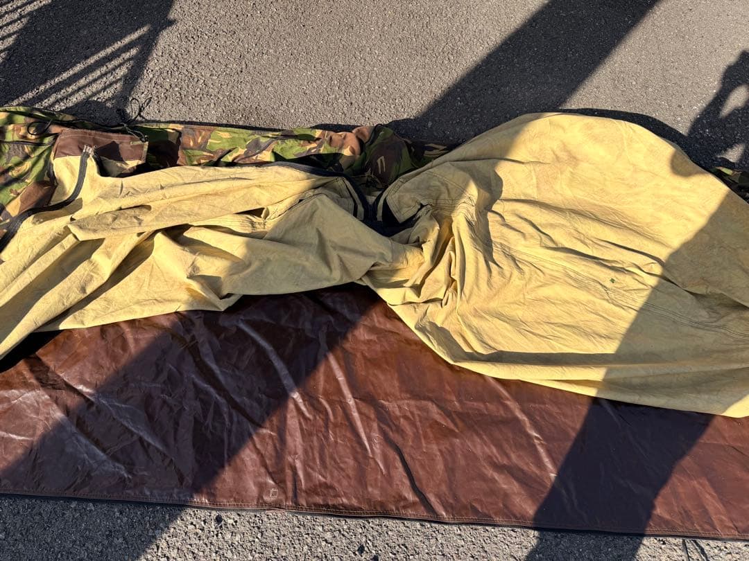 オランダ軍　ダッチアーミーテント②ＤＰＭ迷彩　補修跡有り