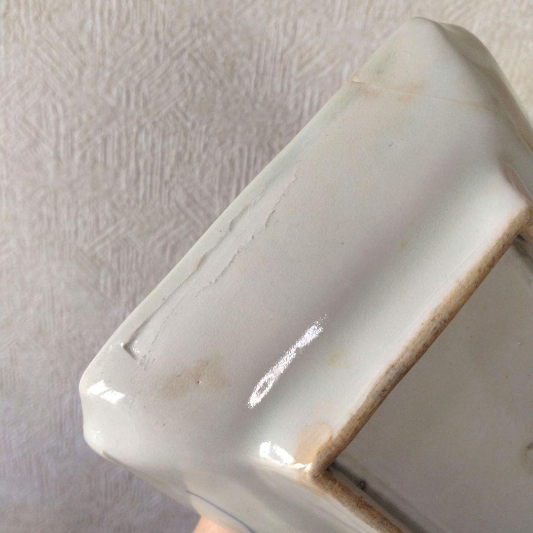 古伊万里切込焼蛸唐草長皿二客